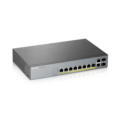 Коммутатор Zyxel GS1350-12HP-EU0101F, L2, 10×1GbE, 8×PoE+, 2×SFP, 130W