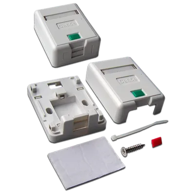 Коробка настенная LANMASTER LAN-SA1/S-WH, 1 кейстоун, RJ45, белая