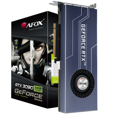 Видеокарта AFOX GeForce RTX 3090, 24 GB GDDR6X, 384 bit, 3xDisplayPort, HDMI, GPU 1395 MHz