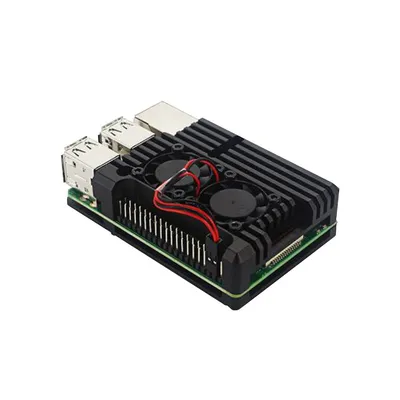 Корпус ACD RA458, для Raspberry Pi 3B/3B+, алюминий, чёрный