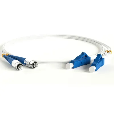 Патч-корд Hyperline FC-D2-9A1-FC/UR-LC/UR-H-3M-LSZH-WH, SM 9/125, FC/UPC-LC/UPC, duplex, 3 м