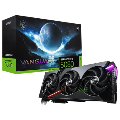 Видеокарта MSI RTX5080 VANGUARD OC 16GB GDDR7 256bit 3xDP HDMI 3FAN RTL