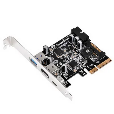 Контроллер Silverstone G56ECU050000010, PCI-E x2, 2×USB 3.1 Gen 1, USB 3.1 Gen 2 Type-C