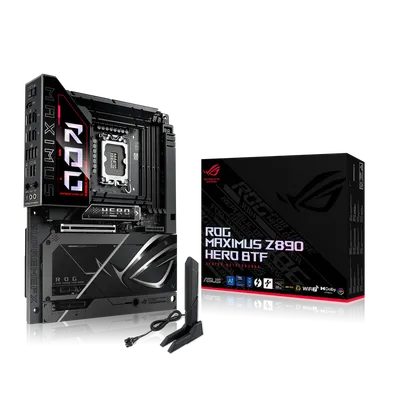 Материнская плата ASUS ROG MAXIMUS Z890 HERO BTF, LGA1851, Intel Z890, ATX, 4×DDR5, 6×M.2, Wi-Fi 7