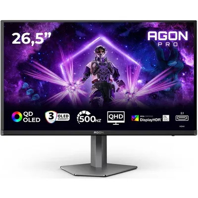 Монитор AOC AGON AG276QKD2, 26.5" QD-OLED, 2560x1440, 500 Гц, 0.03 мс, DisplayHDR True Black 500