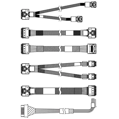 Комплект кабелей Lenovo 4X97A82933, ThinkSystem SR650 V3 2.5" Chassis Front BP1 SAS/SATA