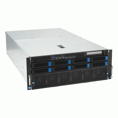 Сервер ASUS ESC8000-E11-SKU1 4U, 2x LGA4677, 32x DDR5, 8x SATA/SAS*, 1x M.2 (22110), 1x PCIex8 for HBA/RAID, 8x PCIex16 for dual-slot GPU, 1x PCIex16 for NIC card, 1x PCIex8 for NIC card, 2x 10Gbe, 4x 3000W