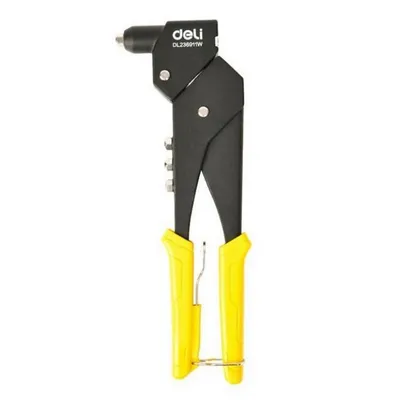 Заклепочник ручной Deli DL236911W, поворотный 0–360°, 260 мм, заклёпки 2,4–4,8 мм