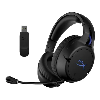 Гарнитура игровая HYPERX Cloud Flight for PS5, для компьютера и игровых консолей, накладные, радио, черный 4p5h6aa
