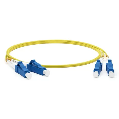 Патч-корд Hyperline FC-D2-9-LC/UR-LC/UR-H-1M-LSZH-YL, SM 9/125 OS2, LC/UPC-LC/UPC, duplex, LSZH, 1 м