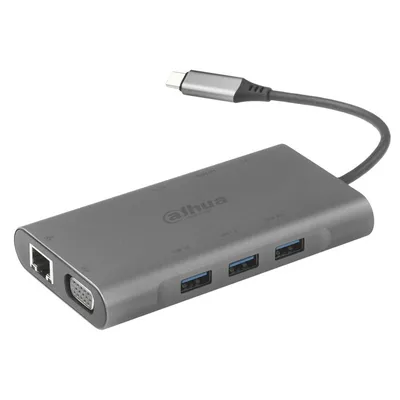 DH-TC39 Концентратор Dahua 9-in-1 Docking station 9 in 1 USB 3.1 Type-C to USB 3.0 + HDMI + RJ45 + VGA + SD/TF  +PD  Dock