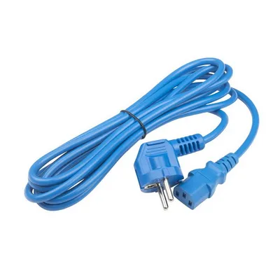 Кабель питания Hyperline PWC-IEC13-SHM-3.0-BL, Schuko–C13, 3 м, синий