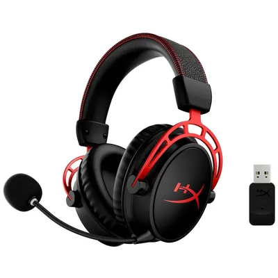 Гарнитура HyperX Cloud Alpha Wireless 4P5D4AA, беспроводная, 50 мм, до 300 ч, Black-Red