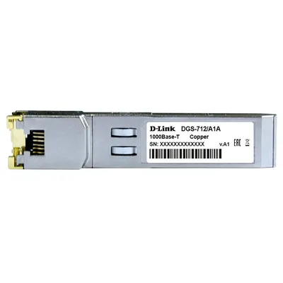 SFP-трансивер D-Link 712/A2A, 1 порт 1000Base-T, RJ-45, до 100 м