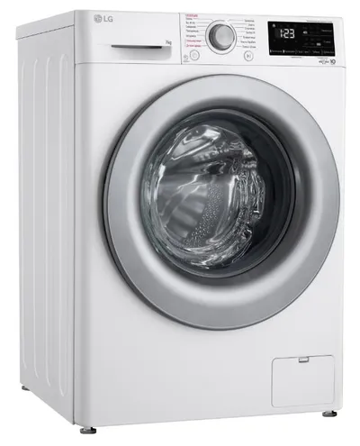 Стиральная машина LG F2V3HS4W, фронтальная загрузка 7 кг, 1200 об/мин, инверторный мотор