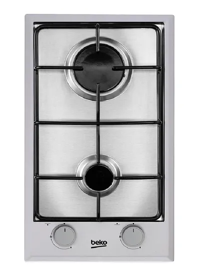Варочная поверхность Beko 7725588304, газовая, 2 зоны, нерж. сталь