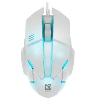 Мышь Defender 52983, проводная, оптическая, 1000 dpi, белый