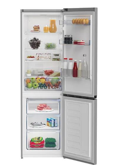 Холодильник Beko B1RCNK362S серебристый двухкамерный 220/100 л морозилка снизу, NoFrost Dual Cooling