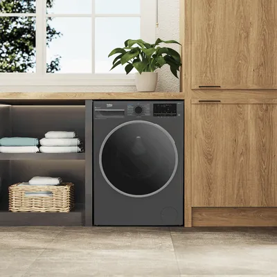 Стирально-сушильная машина Beko B3DFR57H22A, 7.5 кг, 1200 об/мин, антрацит