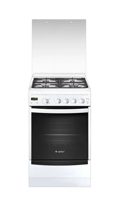 Плита газовая Gefest ПГ 5100-03 0002, 4 конфорки, духовка 52 л, белый