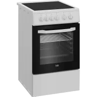 Плита электрическая Beko 7786986775, FFSS57001W, 4 конфорки, духовка 60л, белый