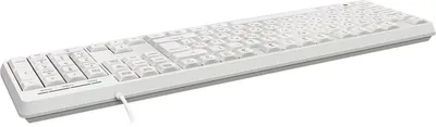 Клавиатура Defender Atom HB-546, USB, 104 клавиши, ENG/RU, белая