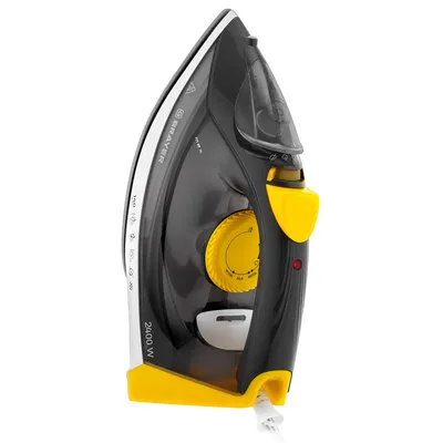 Утюг BRAYER BR4003GY серый/желтый/черный, 2400 Вт, 25 г/мин, 140 г/мин, 330 мл