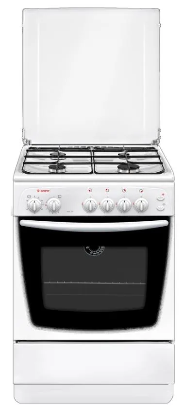 Плита газовая Gefest ПГ 1200 С5, 4 конфорки, духовка 63 л, 60×60×85 см, белая