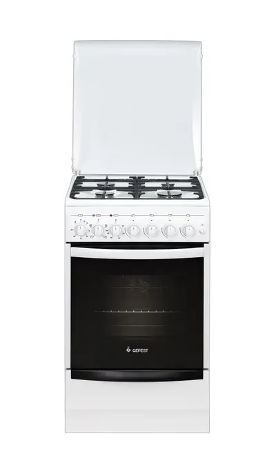 Плита комбинированная Gefest ПГЭ 5102-02, 4 газовые конфорки, духовка 55 л, 50×58.5×85 см