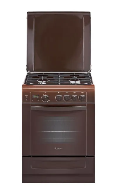 Плита газовая GEFEST ПГ 6100-03 0001, 4 конфорки, духовка 52 л, 60x60x85 см, коричневый