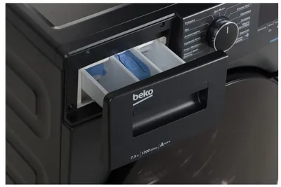 Стиральная машина Beko WSPE7H616A, фронтальная, 7.5 кг, 1200 об/мин, антрацит