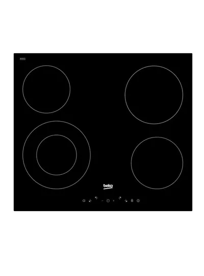 Варочная панель Beko 7756286314, HIC 64402 T, электрическая, встраиваемая, черный