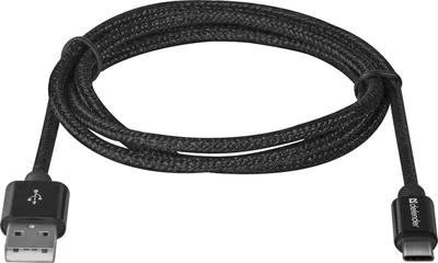 USB-кабель Defender 87814, USB-A→USB-C, 2.0, 1 м, 2.1 А
