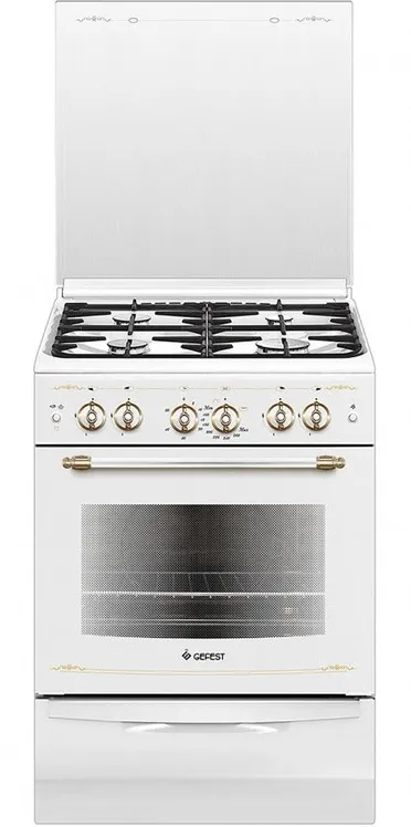 Плита газовая Gefest ПГ 6100-02 0181, 4 конфорки, духовка 52 л, 60×60×85 см