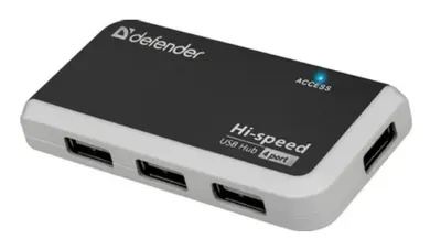 USB-хаб Defender 83504, USB 2.0, 4 порта