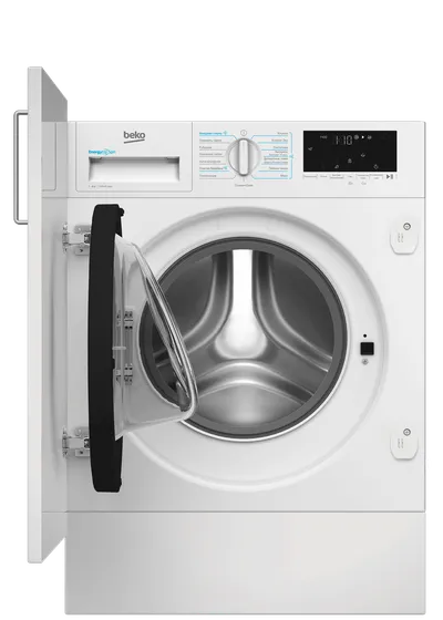Стиральная машина Beko BI3DBT8841W, встраиваемая, фронтальная 8 кг, 1400 об/мин