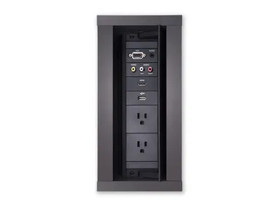 Порт подключения модуля AMX HydraPort 9 FG560-02-BL, чёрный, встраиваемый