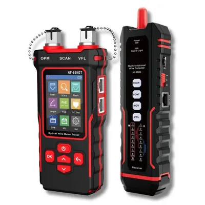 Тестер сетевых кабелей Noyafa NF-859GT, RJ45/RJ11, OPM, VFL 10 мВт