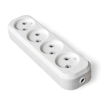 Колодка Universal E204, 4-местная, без заземления, 10А, IP20