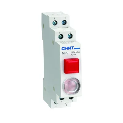 Кнопка модульная CHINT 584047, NP9-12D3/2, 1НО+2НЗ, 230В, красная