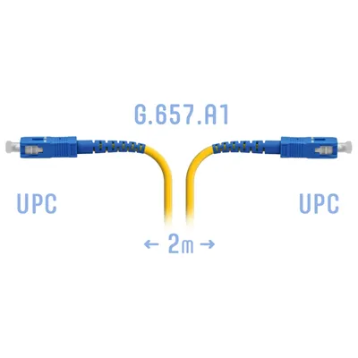 Патч-корд оптический SNR SNR-PC-SC/UPC-A-2m, SC/UPC–SC/UPC, SM G.657.A1, 2 м, 2 мм
