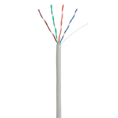 Кабель NETLAN CCA-UU004-5E-PVC-GY, U/UTP Cat.5e, 4 пары, CCA, 305м