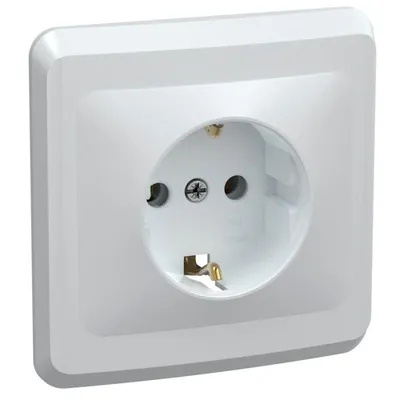 Розетка IEK ERV11-K01-16-DM, 1-местная, SCHUKO, 16 А, 250 В, белая