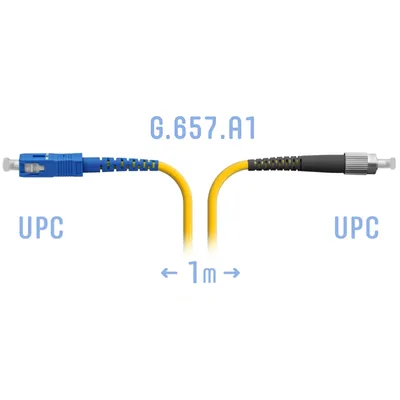 Патч-корд оптический B-OptiX BO-PC-FC/UPC-SC/UPC-A-1m, SM G.657.A1, FC/UPC–SC/UPC, 1 м