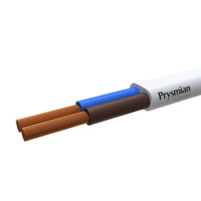 Провод РЭК-PRYSMIAN 02 0202 0201, ШВВП 2×0.75, белый