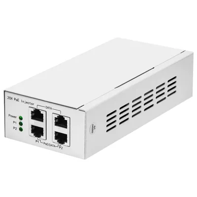 PoE-инжектор POWERTONE PI-300-2, 2x10/100/1000BASE-T, 802.3af/at, 60 Вт