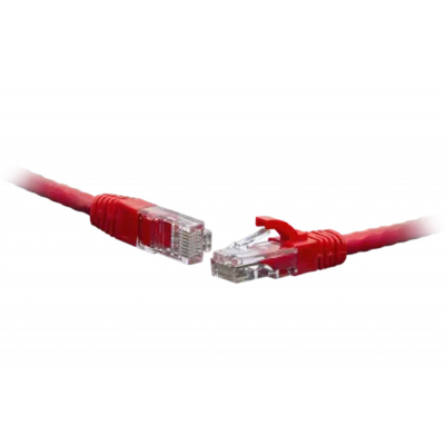 Патч-корд SNR SNR-UU4-5E-100-LST-RD, U/UTP cat.5e, 4 пары, 10 м, LSZH, красный