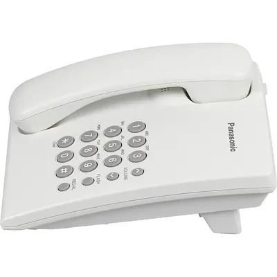 Телефон Panasonic KX-TS2350RUW, проводной, белый, RJ-11