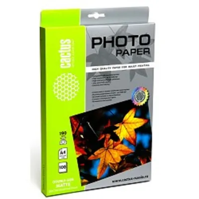 Фотобумага Cactus CS-MA4190100, A4, 190 г/м², матовая, 100 листов