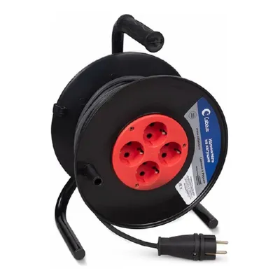 Удлинитель силовой Cabeus EC-C-4.0-FR-G-20, 4000 Вт, 20 м, 4 розетки, КГ 3×2,5